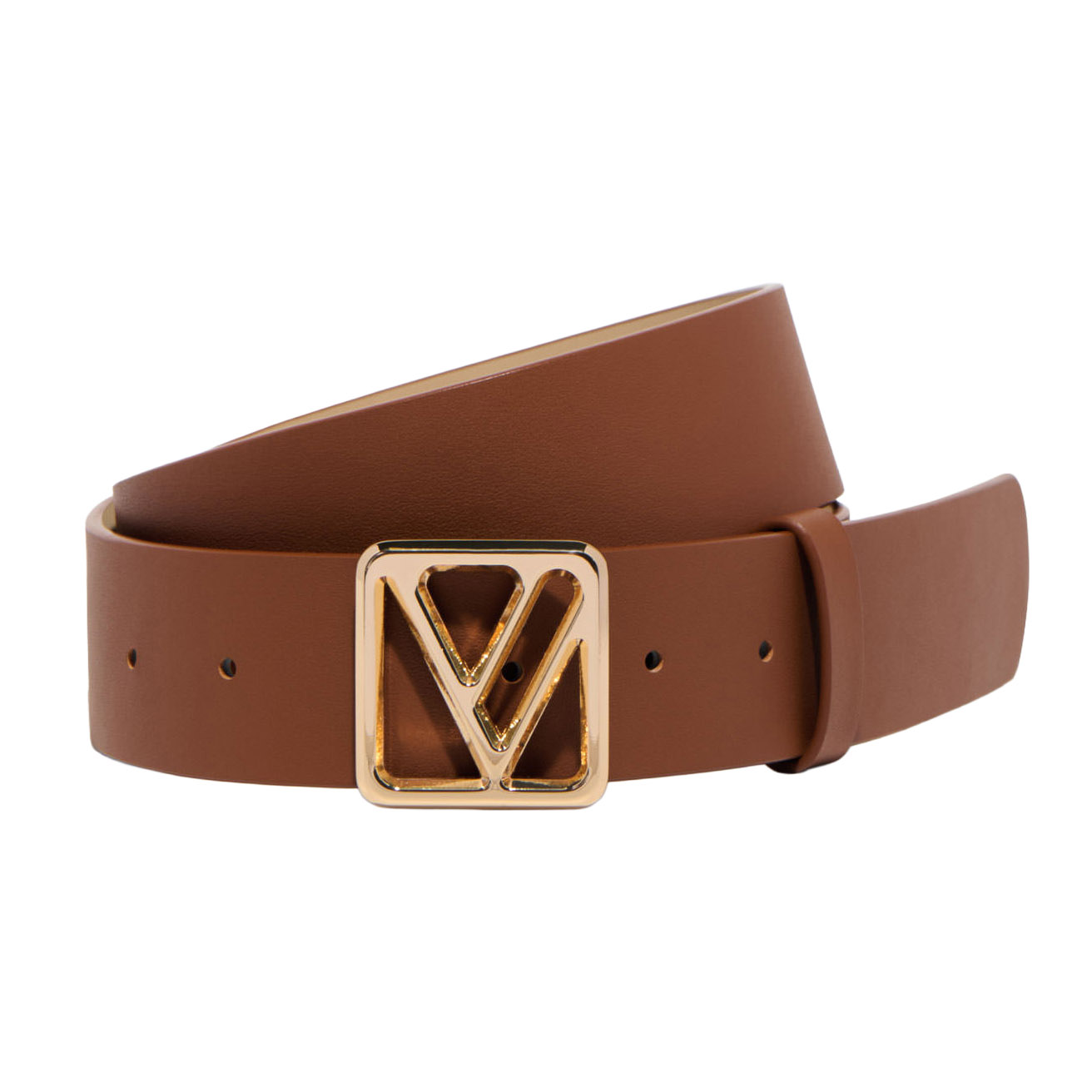 Veronika Maine Buckle Cognac Leather Belt